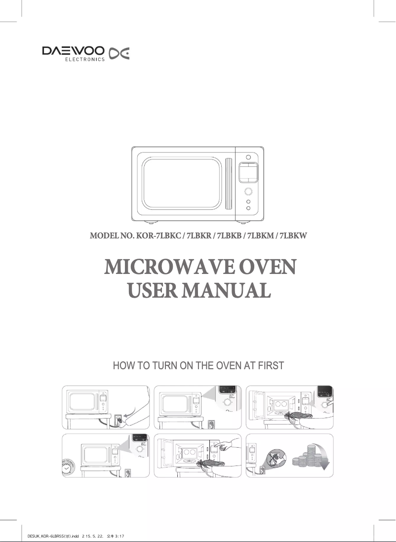 Page 1 de la notice Manuel utilisateur Daewoo KOR-7LBKB