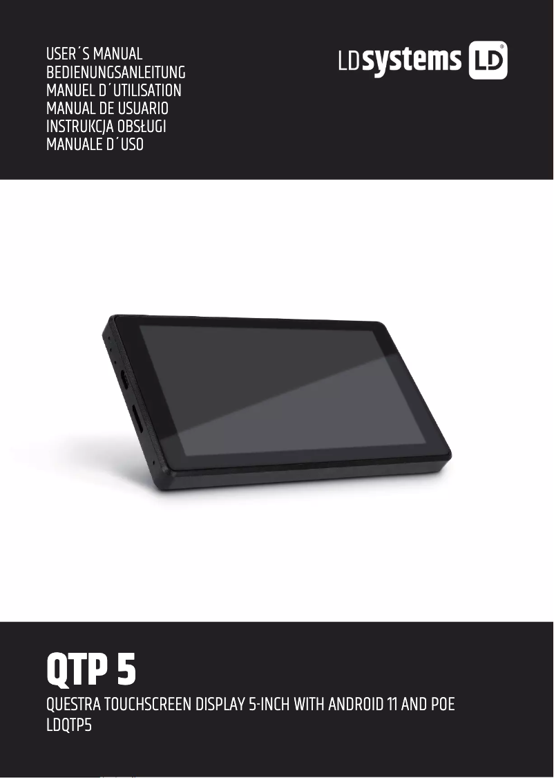 Page 1 de la notice Manuel utilisateur LD Systems QTP 5