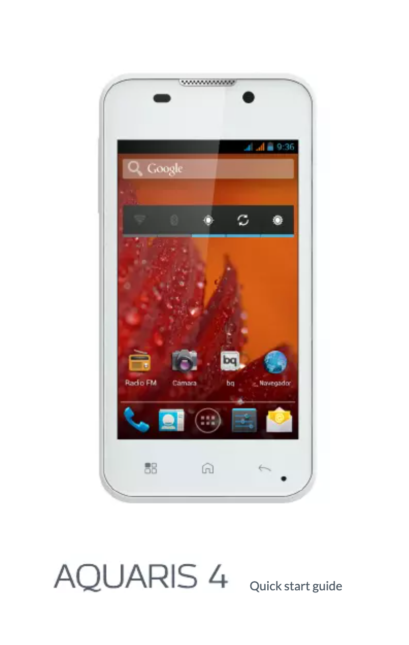 Page 1 of the manual User Manual bq Aquaris 4