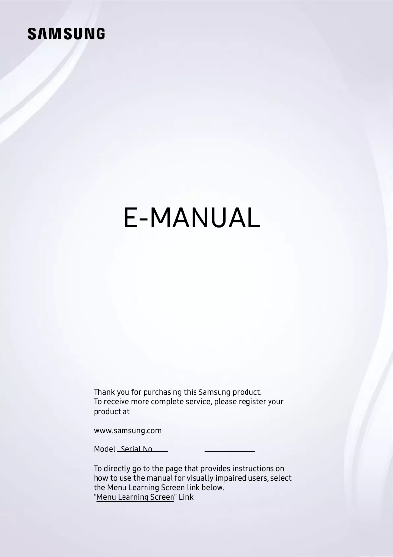 Página 1 del manual Manual de usuario Samsung GU55CU7179