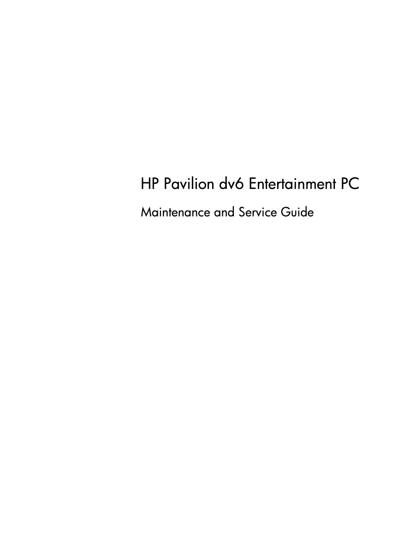 Page n°1 - Manuel utilisateur HP Pavilion dv6-3035ec