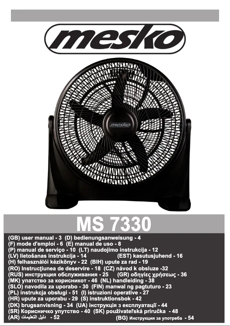 Página 1 del manual Manual de usuario Mesko MS 7330