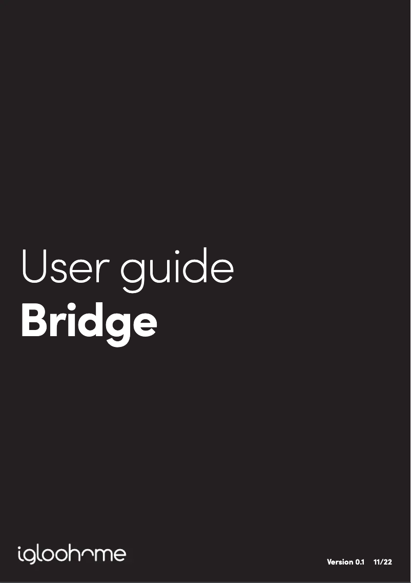 Página 1 del manual Manual de usuario igloohome Bridge