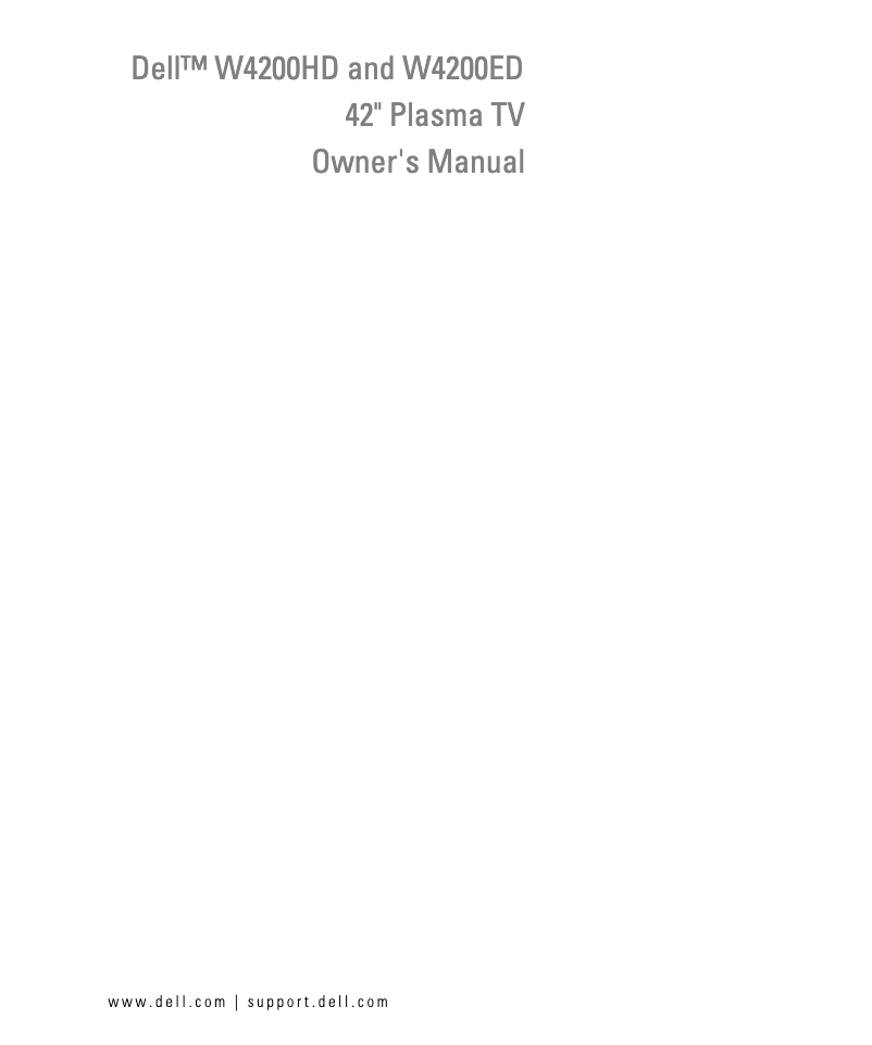 Page 1 de la notice Manuel utilisateur Dell W4200