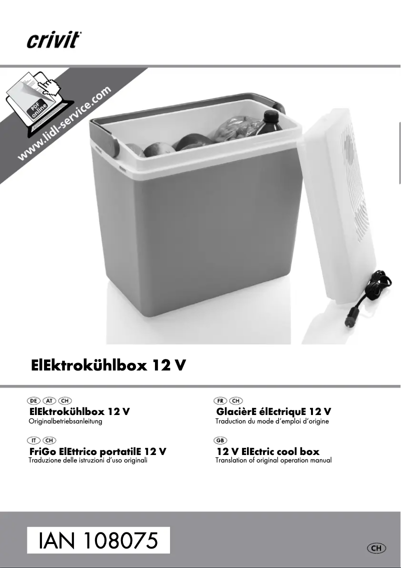 Página 1 del manual Manual de usuario Crivit IAN 108075
