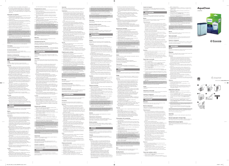 Page 1 of the manual User Manual Philips Saeco AquaClean CA6903