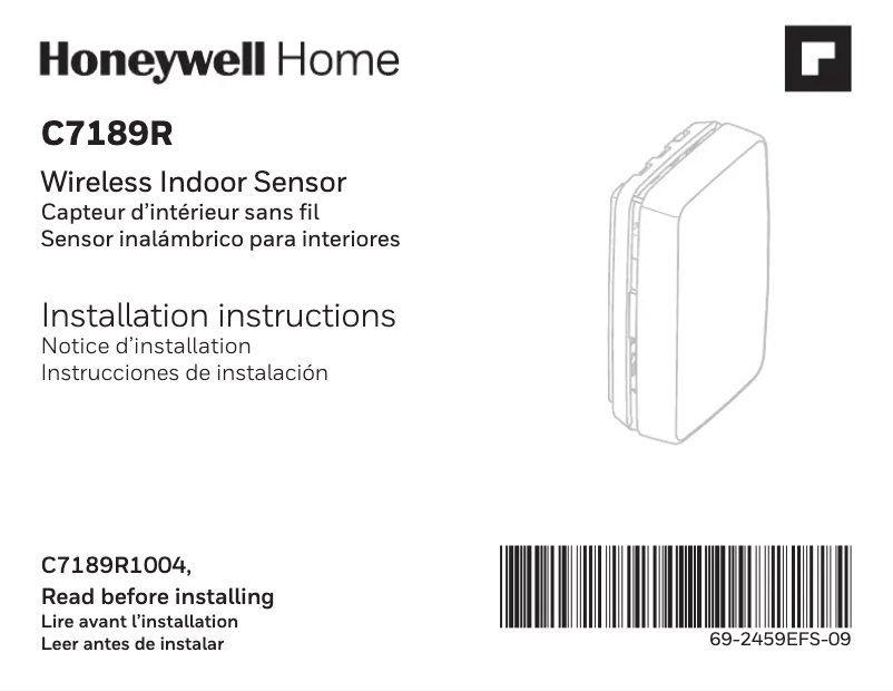 Page 1 de la notice Manuel utilisateur Honeywell YTHX9421R5101WW/U