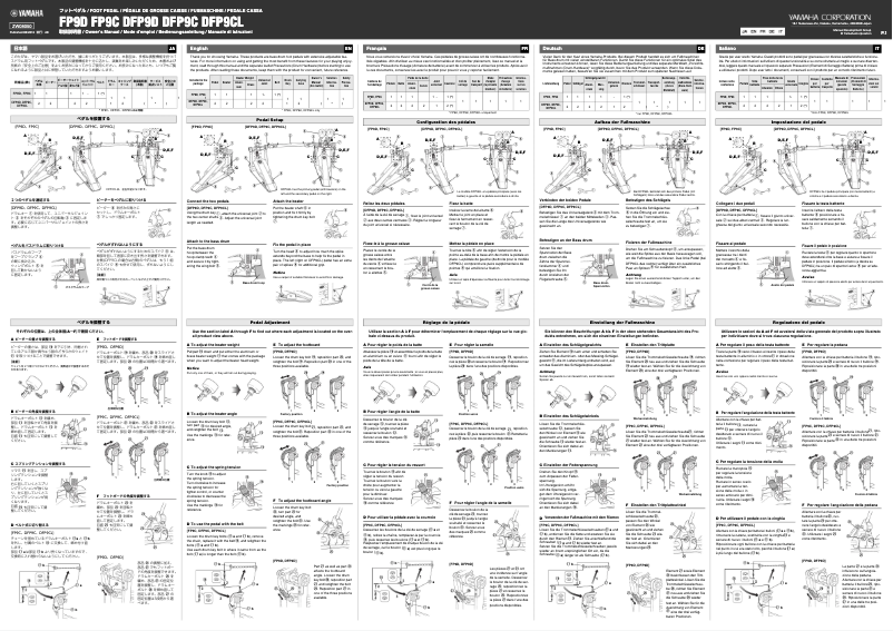 Page 1 de la notice Manuel utilisateur Yamaha FP9C