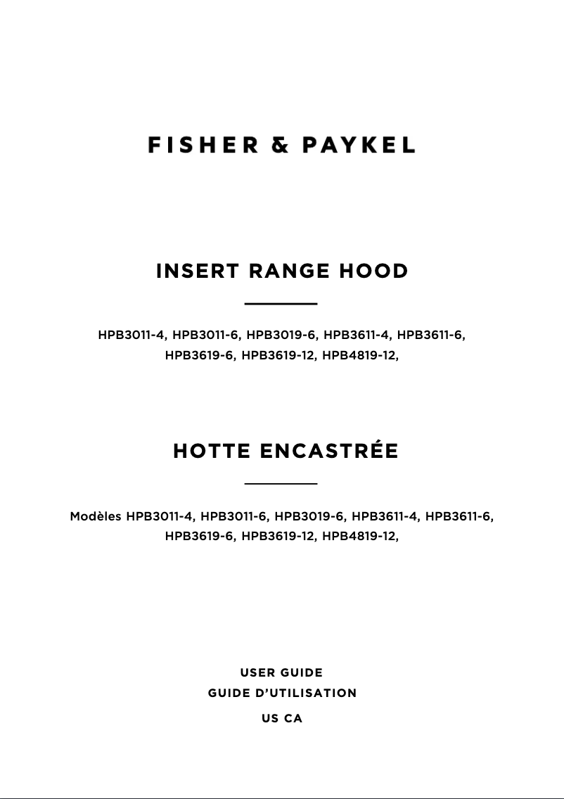 Página 1 del manual Manual de usuario Fisher & Paykel HPB3611-4