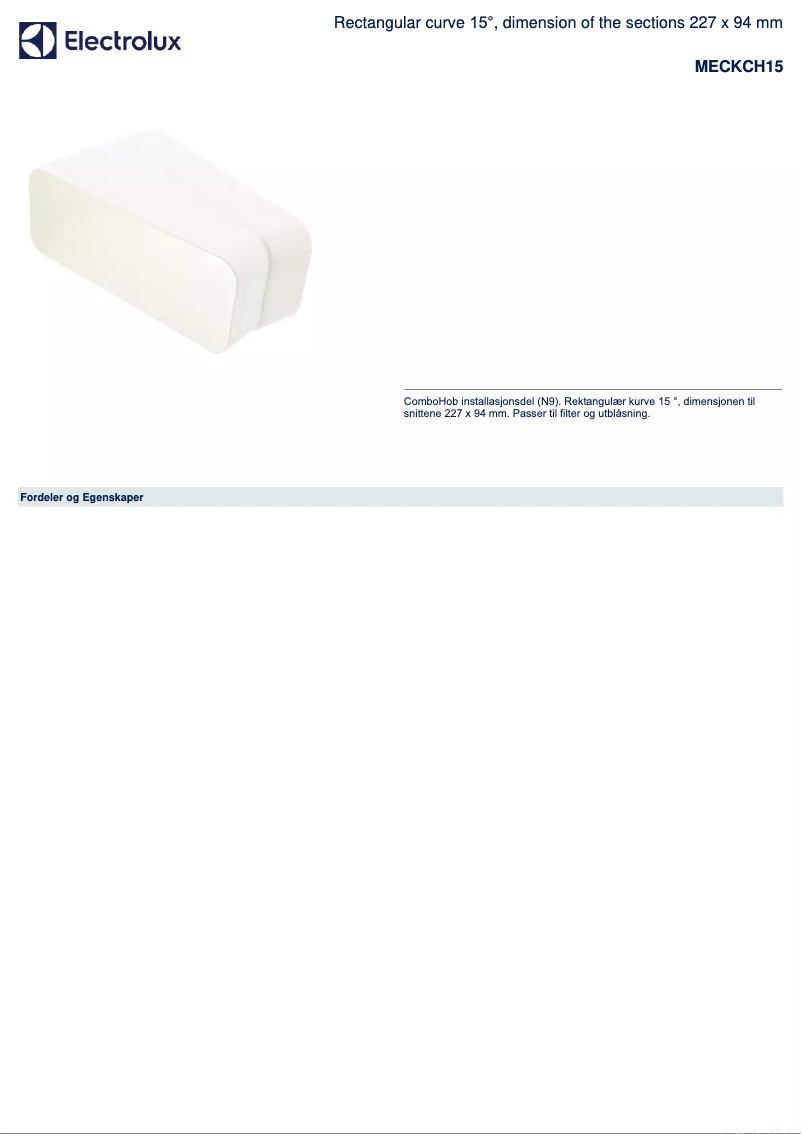 Página 1 del manual Folleto AEG MECKCH15