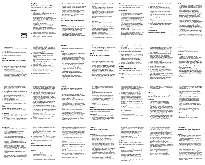 Page 1 de la notice Manuel utilisateur Ikea KURA 402.538.11