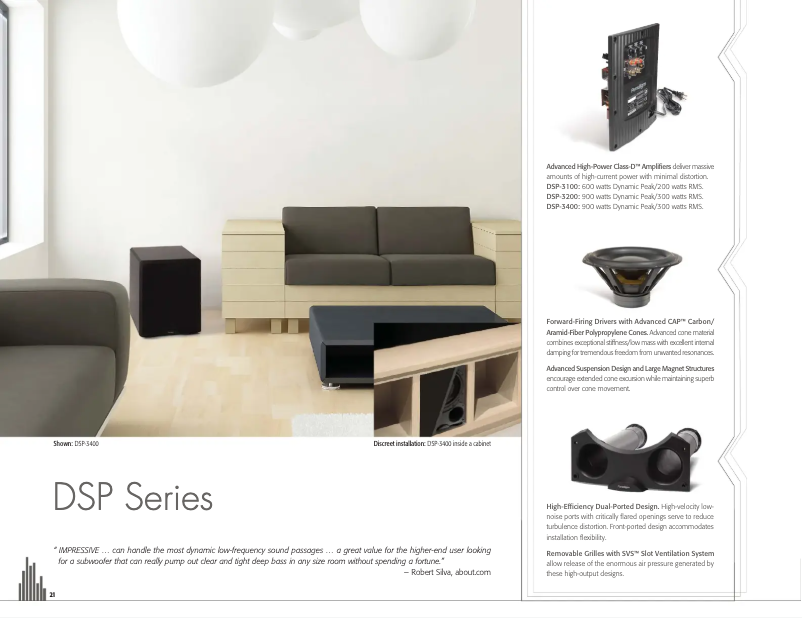 Page 1 of the manual User Manual Paradigm DSP-3100
