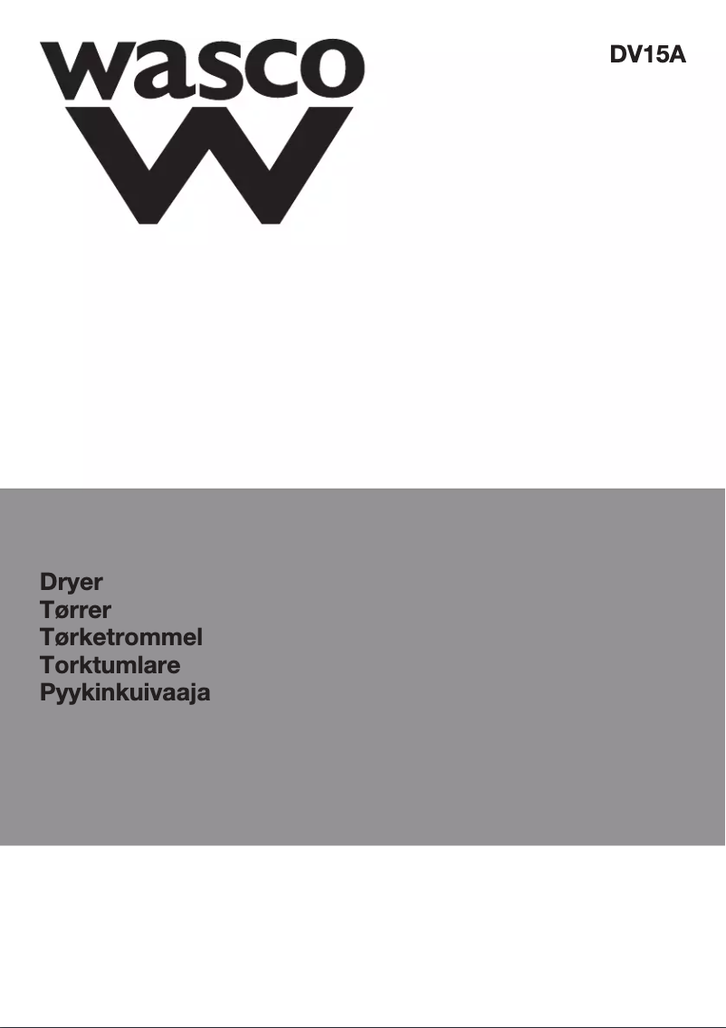 Page 1 de la notice Manuel utilisateur Wasco DV15A