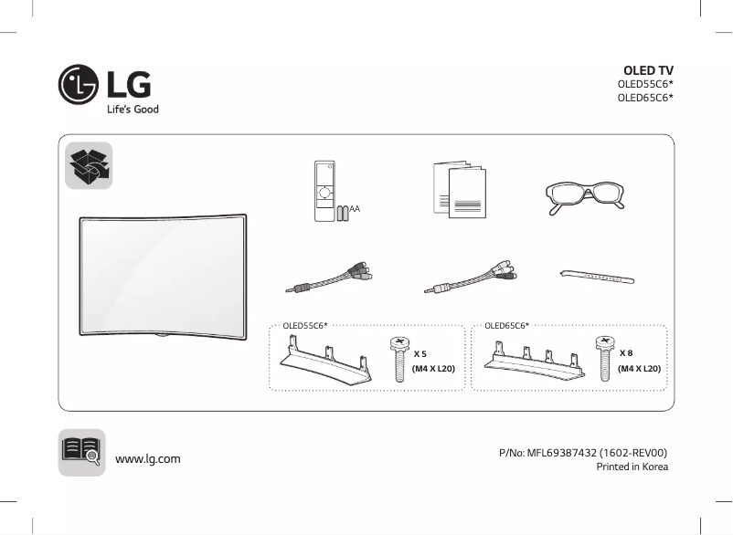 Page 1 de la notice Manuel utilisateur LG OLED 65C6V