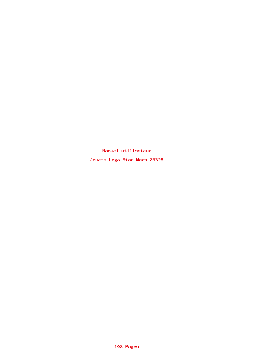 Page 1 de la notice Manuel utilisateur Lego Star Wars 75328