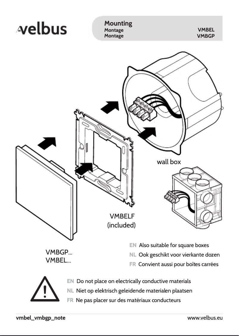 Página 1 del manual Manual de usuario Velbus VMBEL1