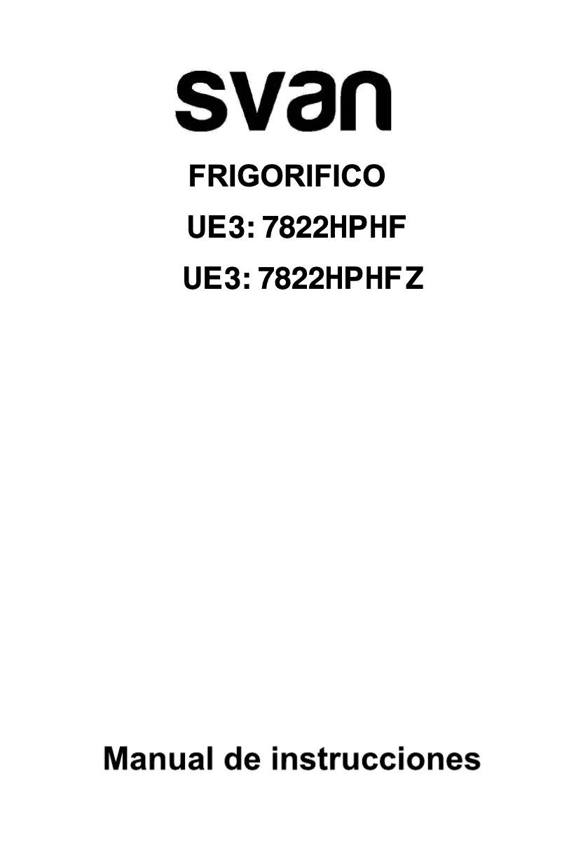 Page 1 de la notice Manuel utilisateur SVAN SC185600FNF