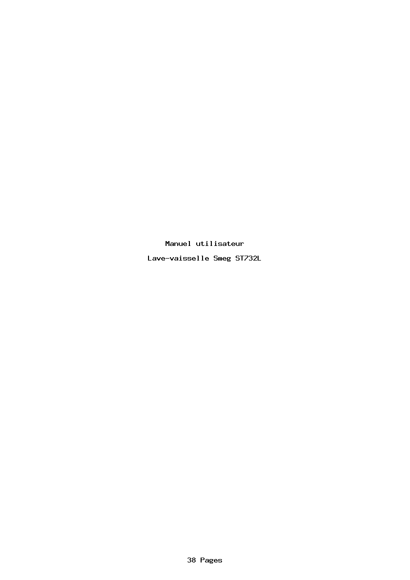 Page 1 de la notice Manuel utilisateur Smeg ST732L