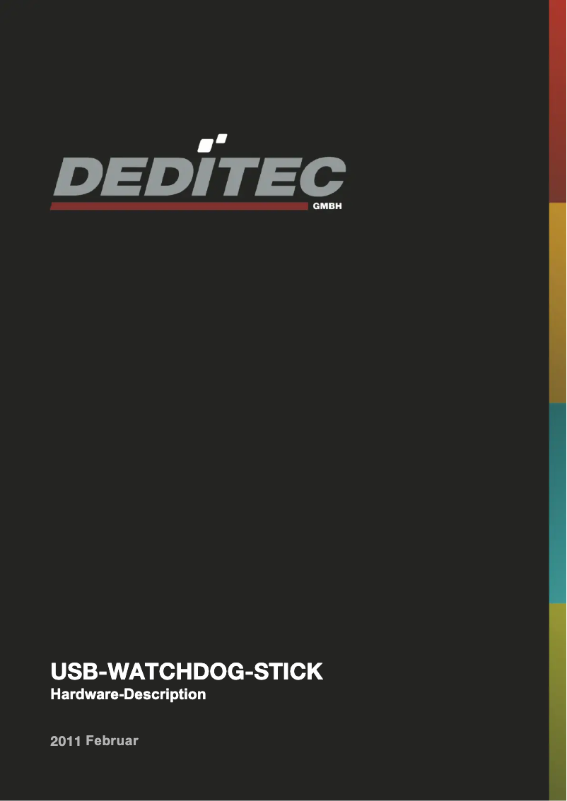Page 1 de la notice Manuel utilisateur Deditec USB-WATCHDOG-STICK