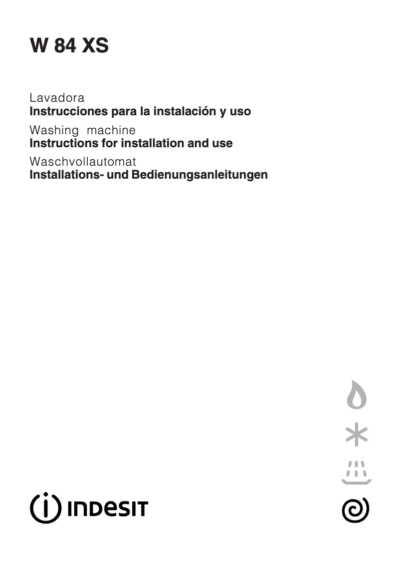 Página 1 del manual Manual de usuario Indesit W 84 XS (SP)