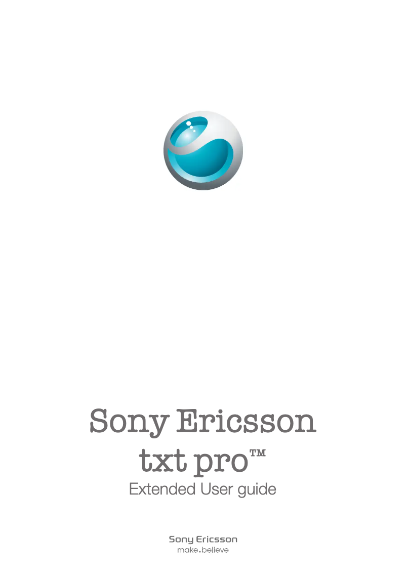 Page n°1 - Manuel utilisateur Sony txt pro