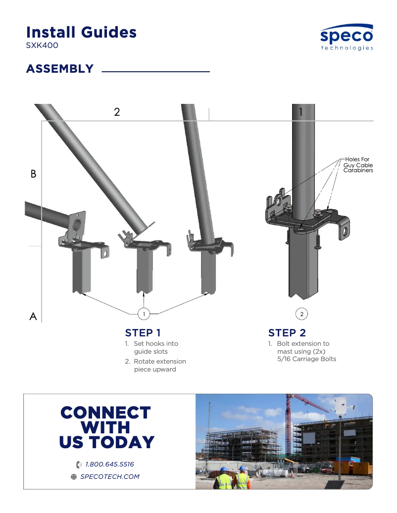 Page 1 de la notice Manuel utilisateur Speco Technologies SXK400