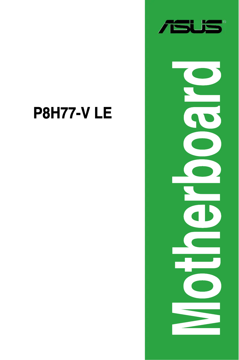 Page 1 of the manual User Manual Asus P8H77-V-LE