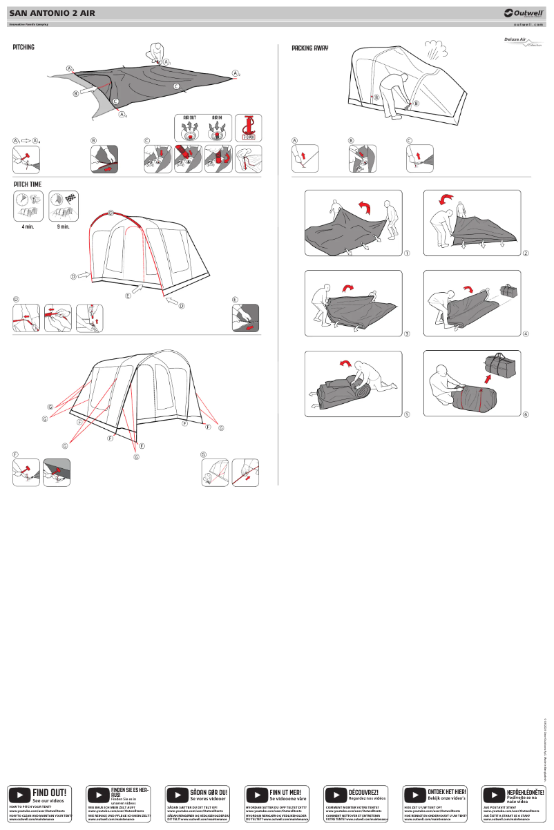 Page 1 de la notice Manuel utilisateur Outwell San Antonio 2 Air