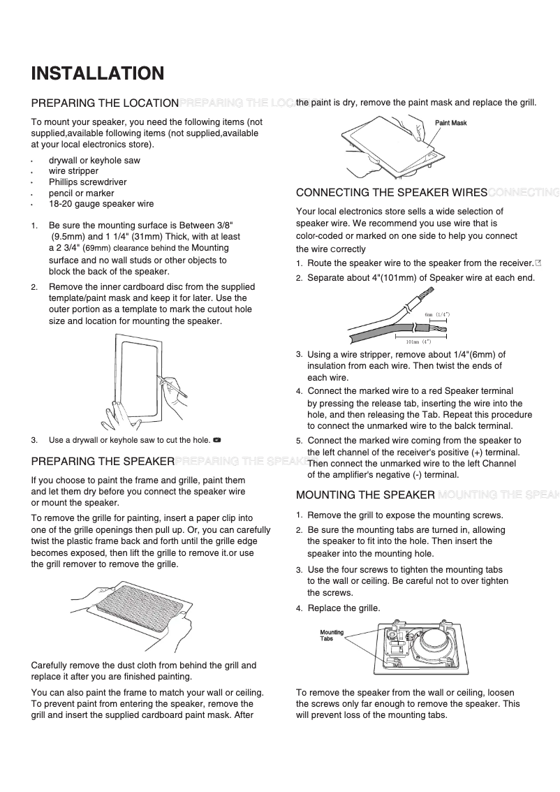Page 1 of the manual User Manual Pure Acoustics IW 86