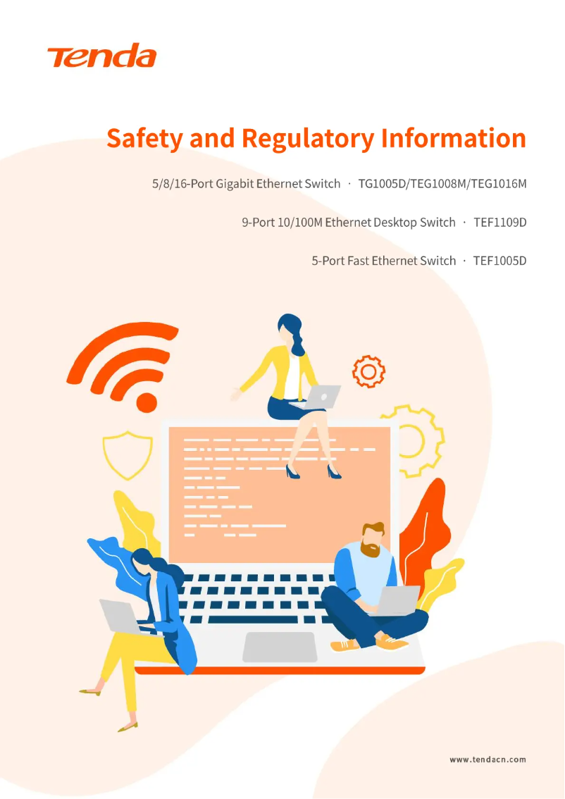 Page 1 de la notice Manuel utilisateur Tenda TEG1005D