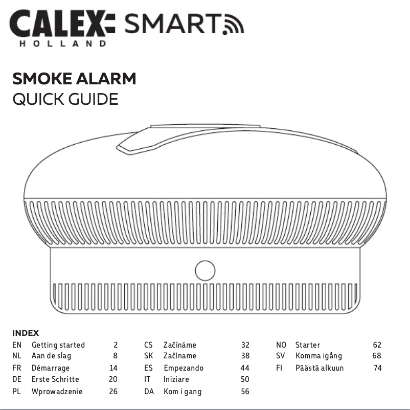 Página 1 del manual Manual de usuario Calex Smart Smoke Alarm