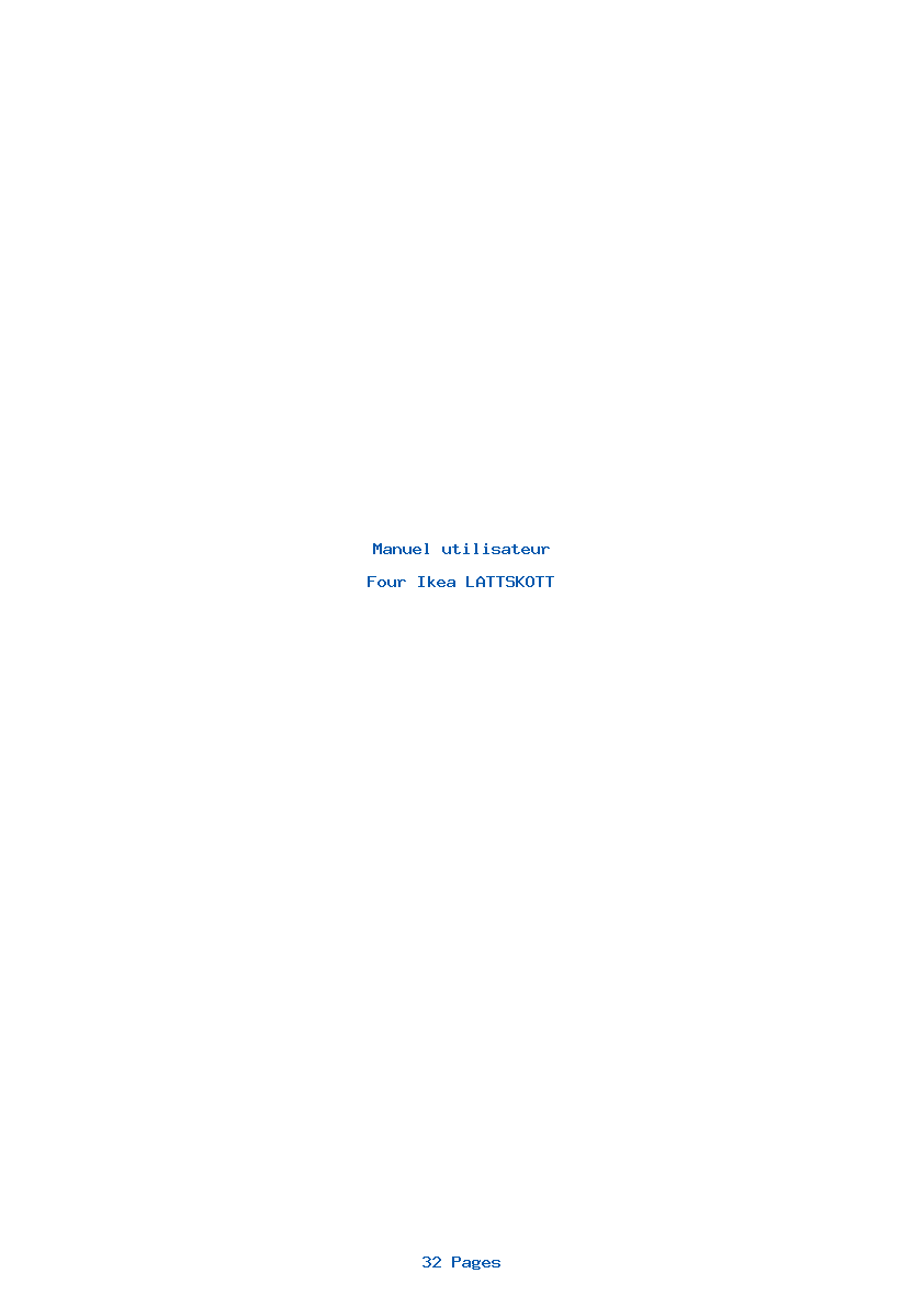 Page 1 de la notice Manuel utilisateur Ikea LATTSKOTT