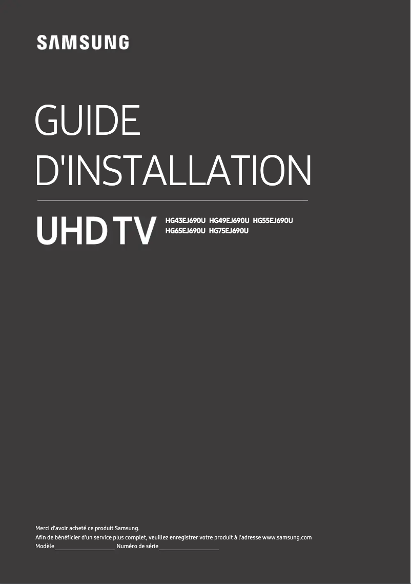 Página 1 del manual Manual de usuario Samsung HG75EJ690UB