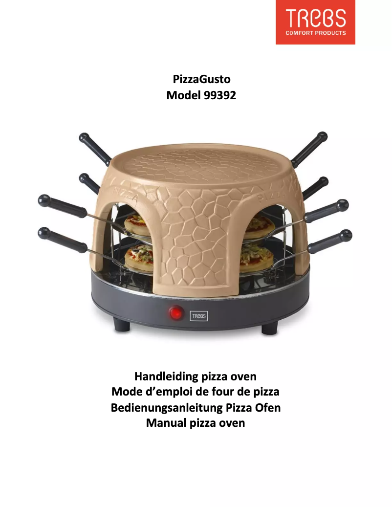 Page 1 de la notice Manuel utilisateur Trebs PizzaGusto 99392