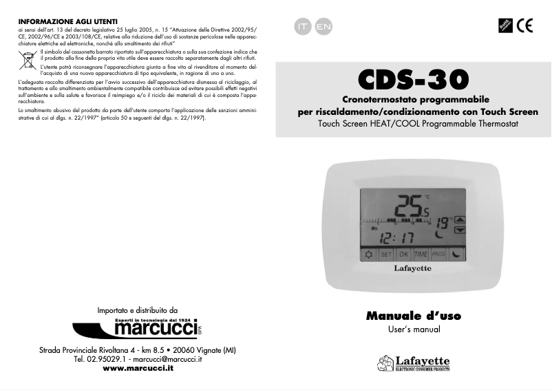 Página 1 del manual Manual de usuario Lafayette CDS-30
