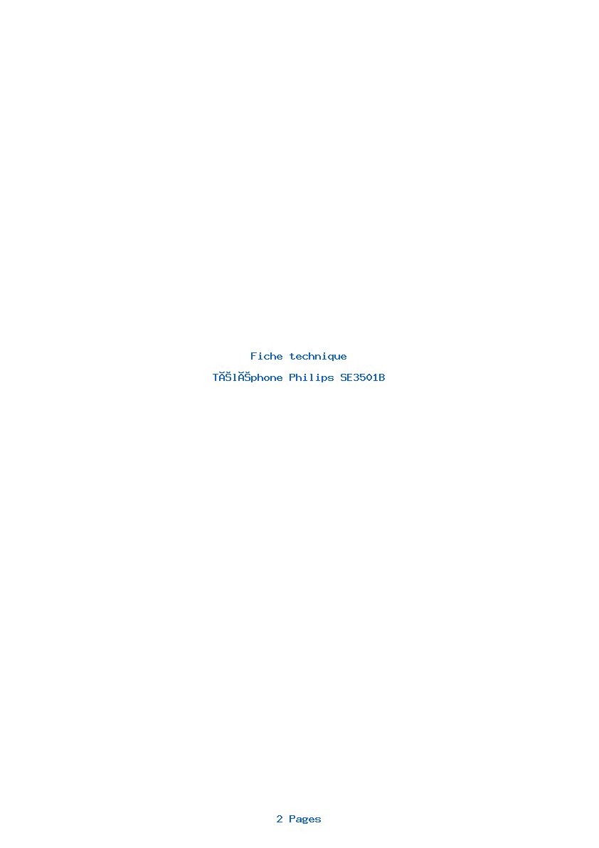 Image de la première page du manuel de l'appareil SE3501B