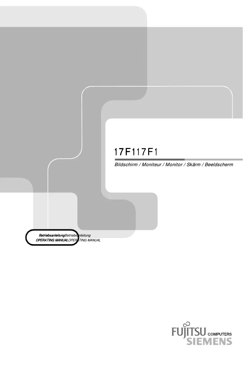 Page 1 of the manual User Manual Fujitsu 17F1