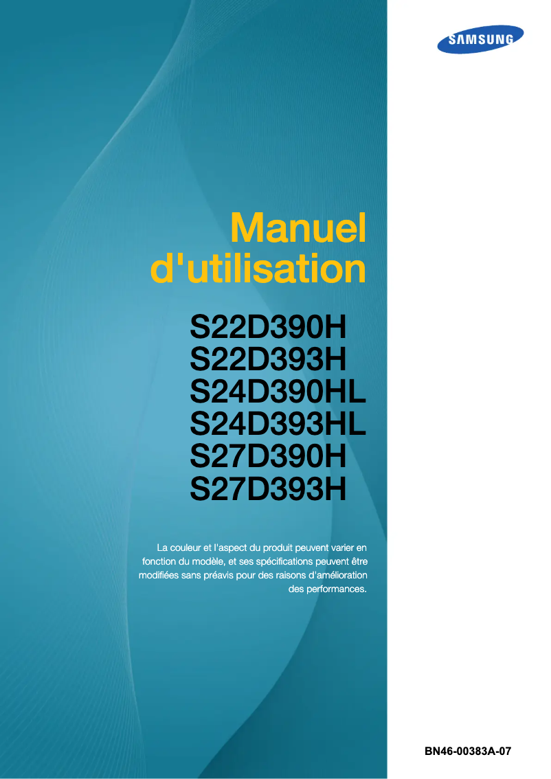 Página 1 del manual Manual de usuario Samsung SyncMaster S24D390HL