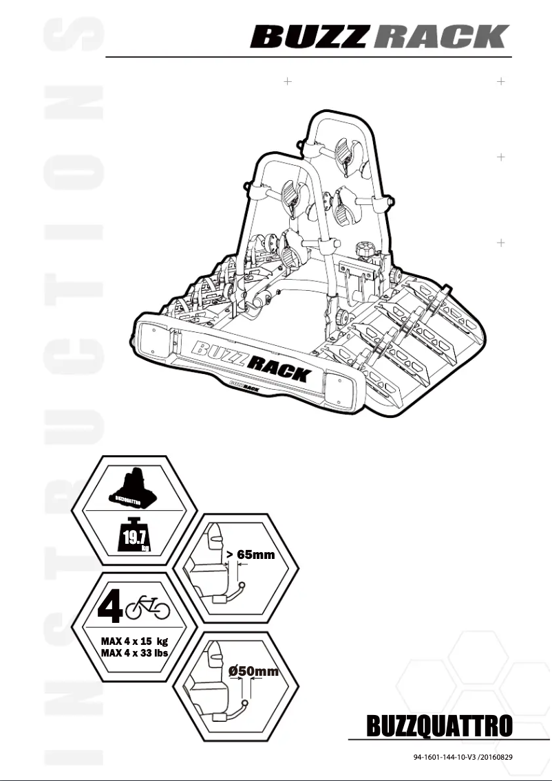 Page 1 de la notice Manuel utilisateur Buzz Rack Buzzquattro