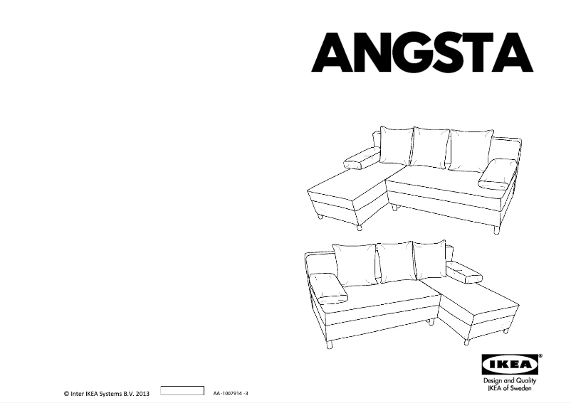 Page 1 de la notice Manuel utilisateur Ikea ANGSTA 805.014.37