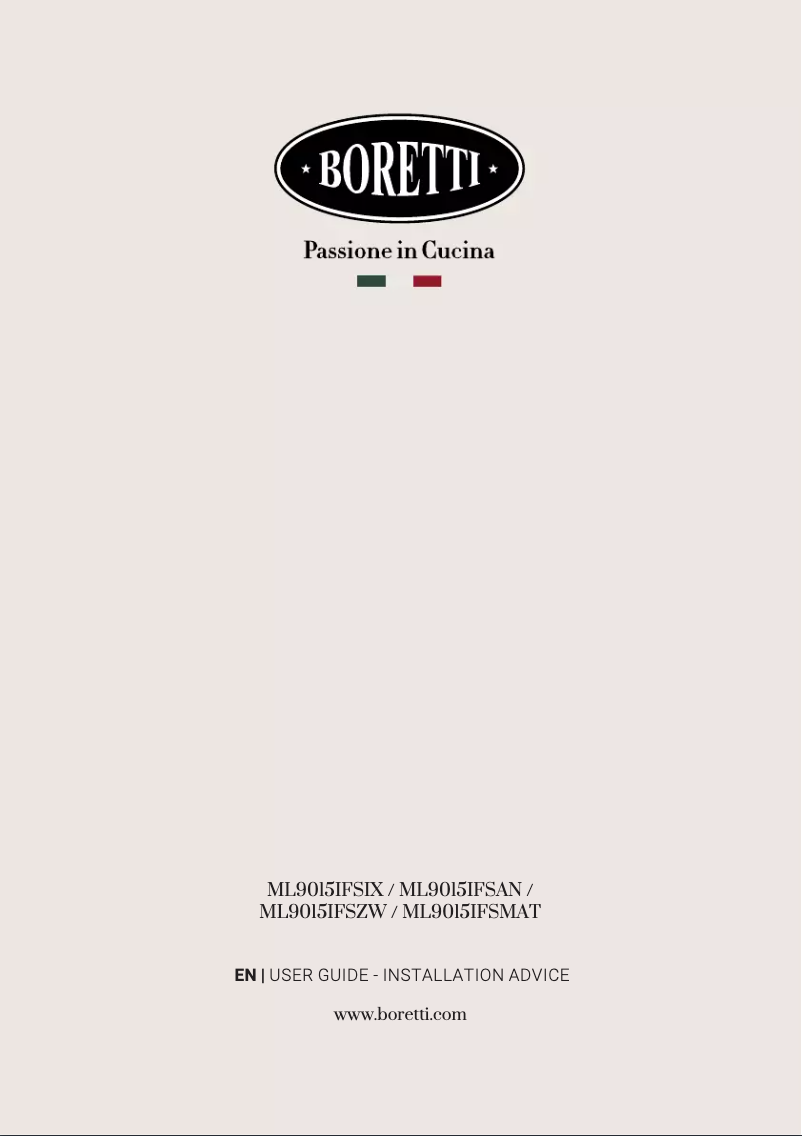 Page 1 de la notice Manuel utilisateur Boretti ML9015IFSAN