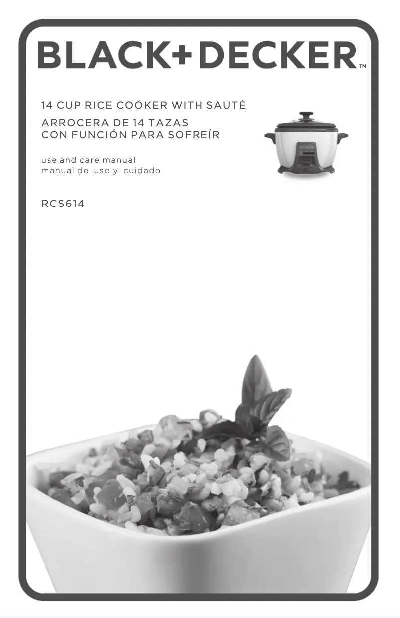 Page n°1 - Manuel utilisateur Black & Decker RCS614