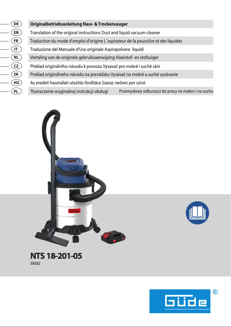 Page 1 de la notice Manuel utilisateur Güde NTS 18-201-05