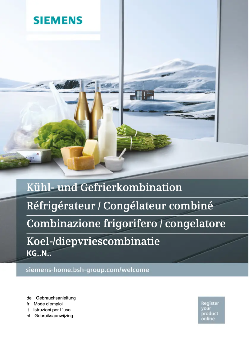 Page 1 de la notice Manuel utilisateur Siemens KG36NXI33