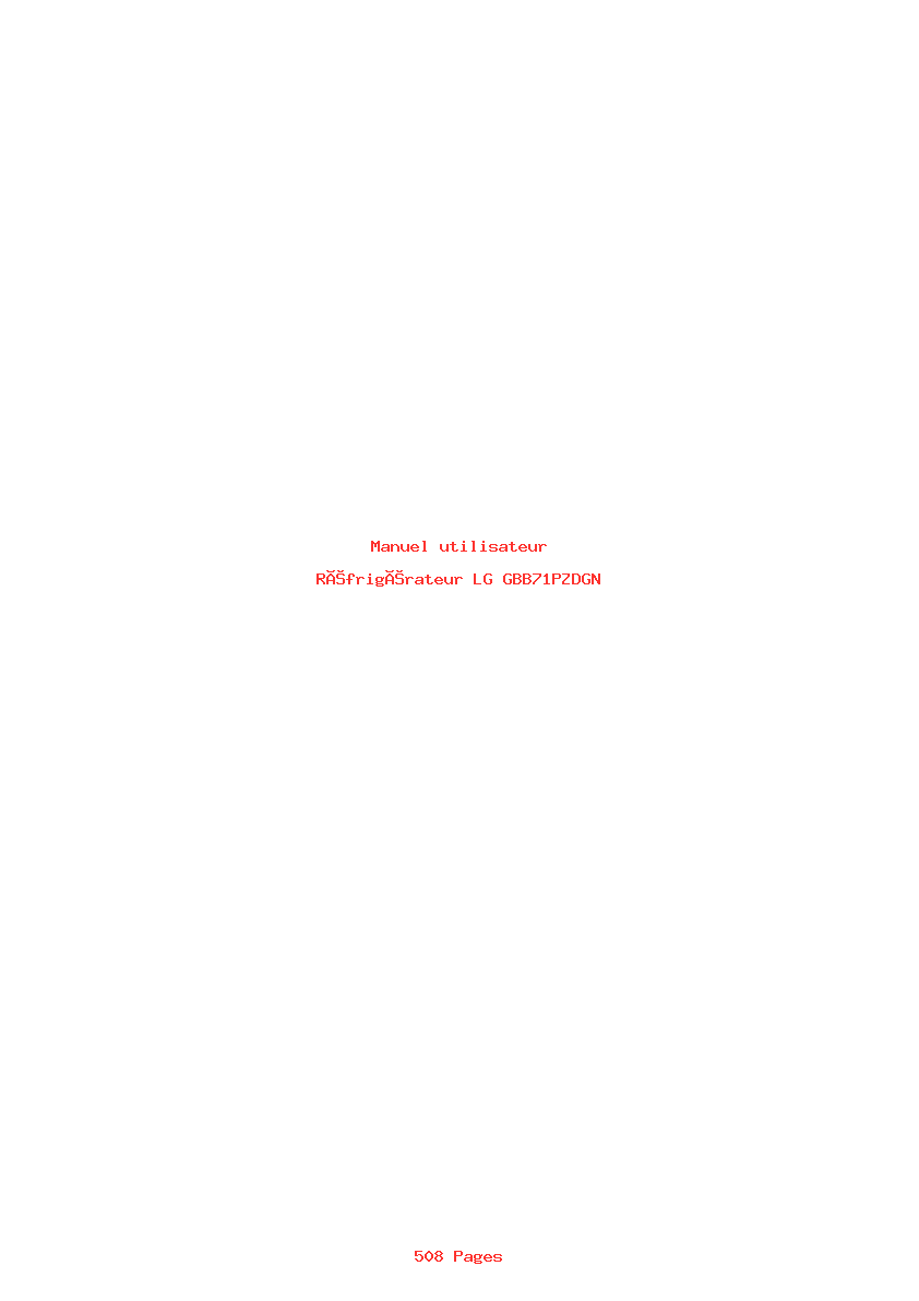 Page 1 de la notice Manuel utilisateur LG GBB71PZDGN