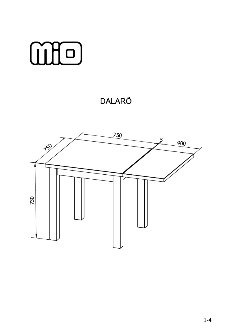 Page 1 de la notice Manuel utilisateur Mio Dalarö