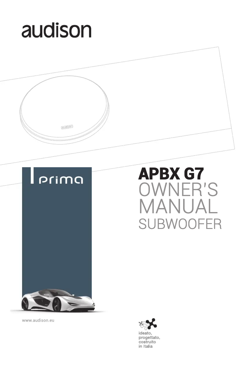 Página 1 del manual Manual de usuario Audison Prima APBX G7