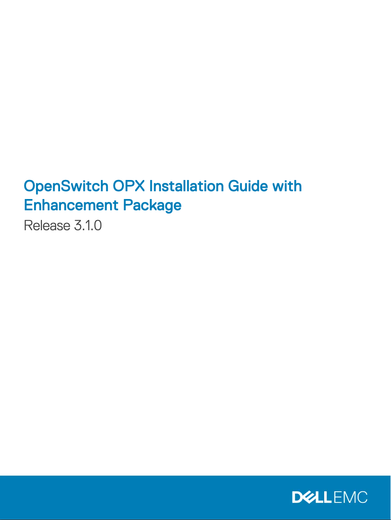 Page 1 de la notice Manuel utilisateur Dell OpenSwitch OPX