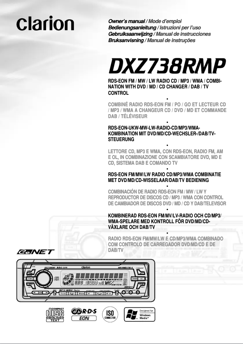 Página 1 del manual Manual de usuario Clarion DXZ738RMP