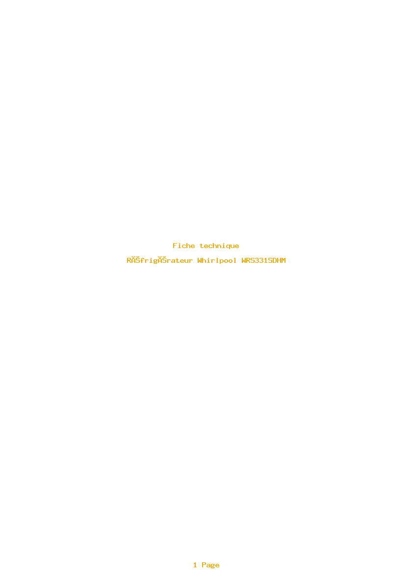 Image de la première page du manuel de l'appareil WRS331SDHM